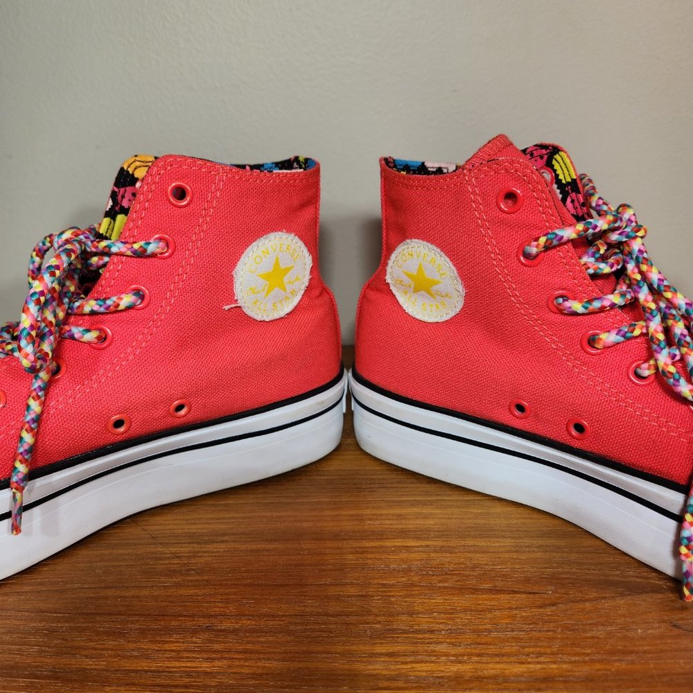 Converse ALL STAR Chuck Talor Hi-top Platform Red/Multicolor Junior (4)